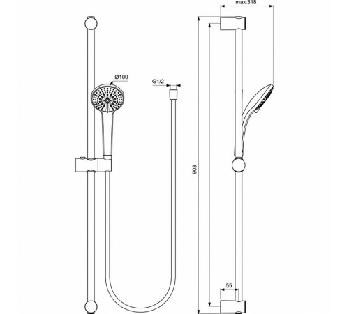 Комплект смесителей Ideal Standard Ceratherm T100 BC985AA Хром