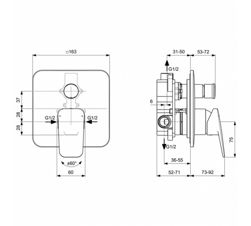 Смеситель для душа Ideal Standard Ceraplan BD259AA Хром