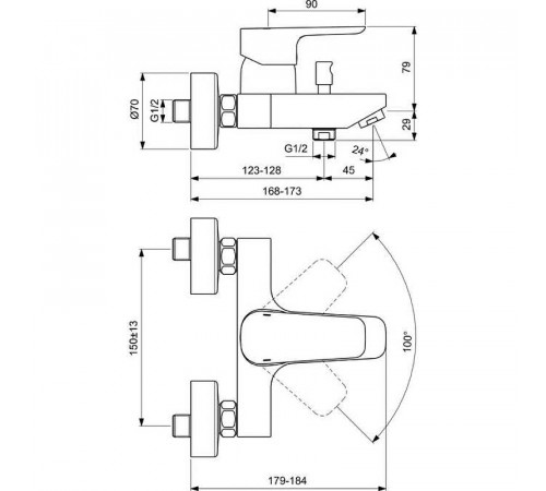 Комплект смесителей Ideal Standard Ceraplan III BD005AA Хром