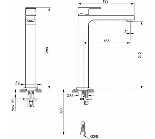 Смеситель для раковины Ideal Standard Edge A7114AA Хром