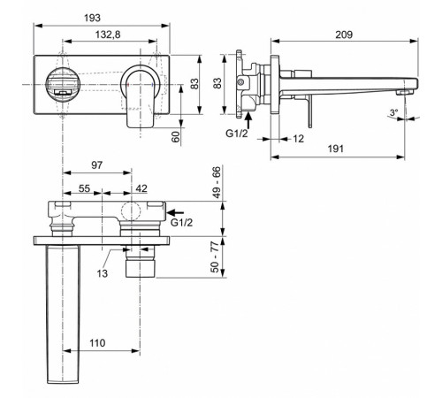 Смеситель для раковины Ideal Standard Edge A7116AA Хром