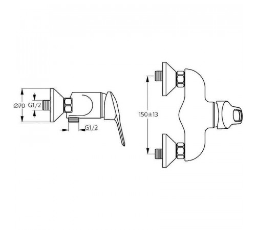 Смеситель для душа Ideal Standard San Remo B7528AA Хром