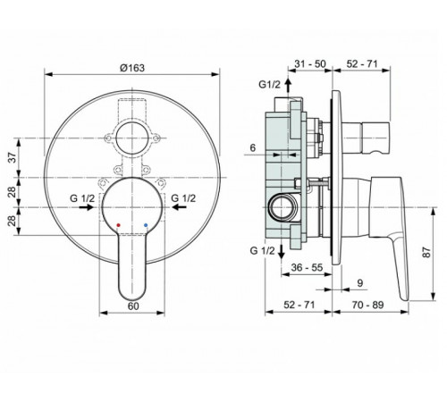 Смеситель для душа Ideal Standard Sesia A6945AA Хром