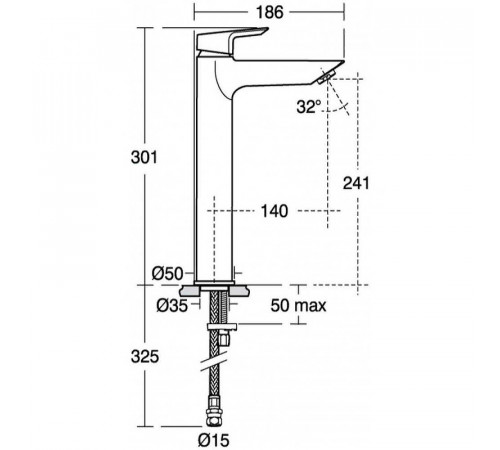 Смеситель для раковины Ideal Standard Tesi A6575AA Хром