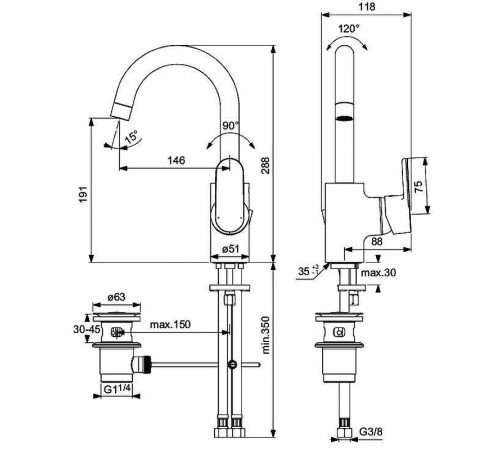 Смеситель для раковины Ideal Standard Vito B0410AA Хром