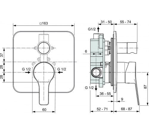 Смеситель для душа Ideal Standard Entella A6949AA Хром