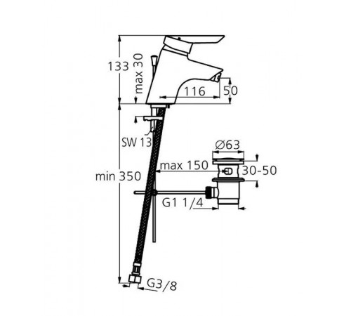 Смеситель для биде Ideal Standard Ceraplus B8206AA Хром