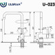 Смеситель для кухни Ulgran Classic U-023-344 Ультра-черный