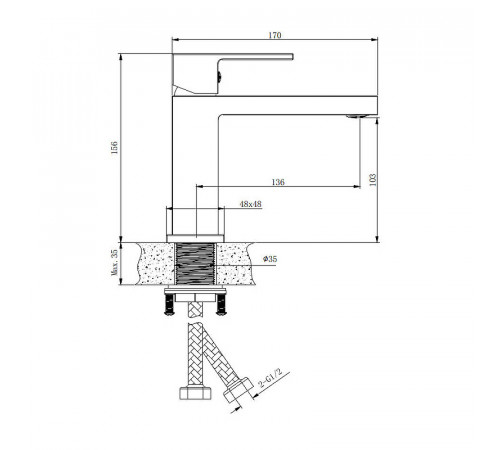 Смеситель для раковины Belz B613 B10613 Хром