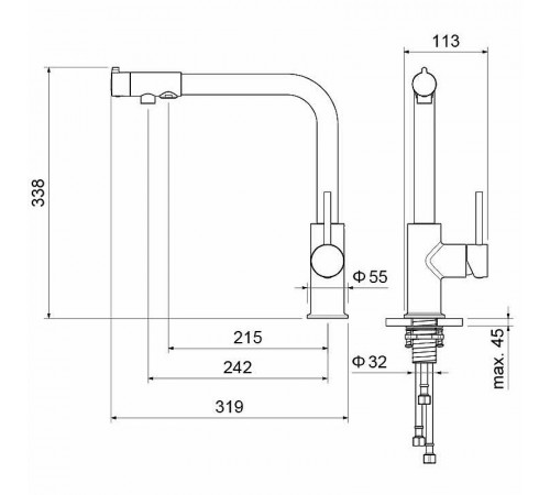 Смеситель для кухни Aquatek Европа AQ1386CR Хром