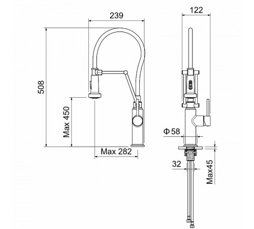 Смеситель для кухни Aquatek Европа AQ1388CR Хром