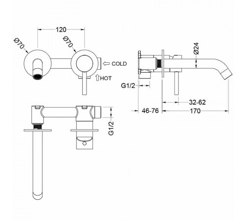 Смеситель для раковины Aquatek Европа AQ1313CR Хром