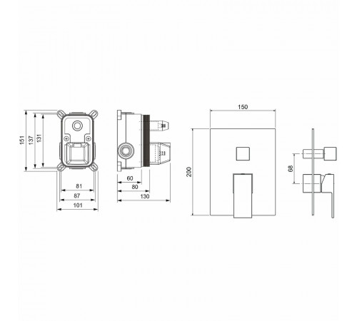 Смеситель для душа Aquatek Либра AQ1646CR Хром