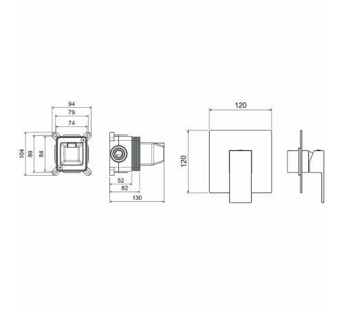 Смеситель для душа Aquatek Либра AQ1666MB Черный матовый