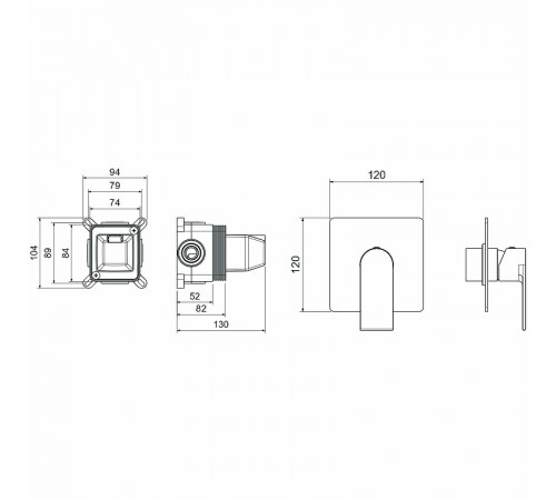 Смеситель для душа Aquatek Лира AQ1466MB Черный матовый