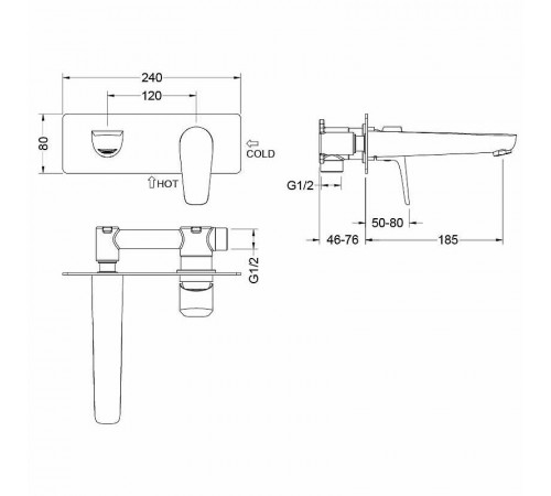 Смеситель для раковины Aquatek Бетта AQ1113CR Хром