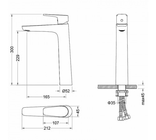 Смеситель для раковины Aquatek Бетта AQ1104CR Хром