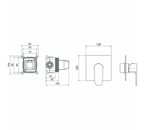 Смеситель для душа Aquatek Оберон AQ1266MB Черный матовый