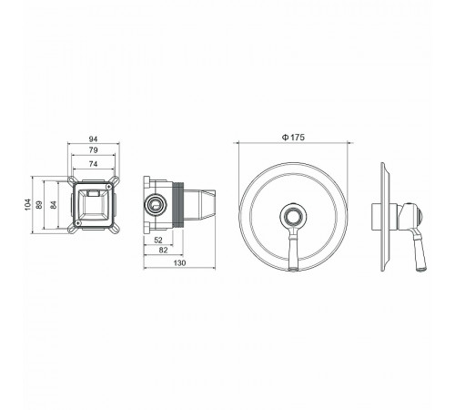 Смеситель для душа Aquatek Классик AQ1566CR Хром