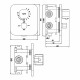 Смеситель для душа Swedbe Platta 9032B с термостатом Черный матовый