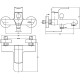 Смеситель для ванны Swedbe Iris 2230 Хром