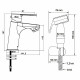 Смеситель для раковины Swedbe Olymp 1860 с гигиеническим душем Хром