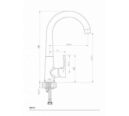 Смеситель для кухни Ceramicanova A.V.O 70027CH Хром