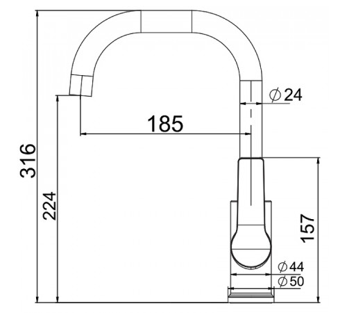 Смеситель для кухни Laparet Nobia Pro N3063702LPT Хром