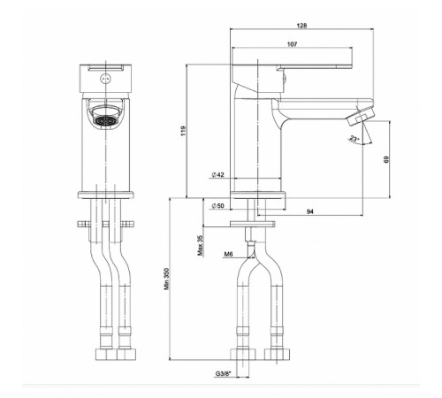 Смеситель для раковины Laparet Molera N3017302LPT Хром