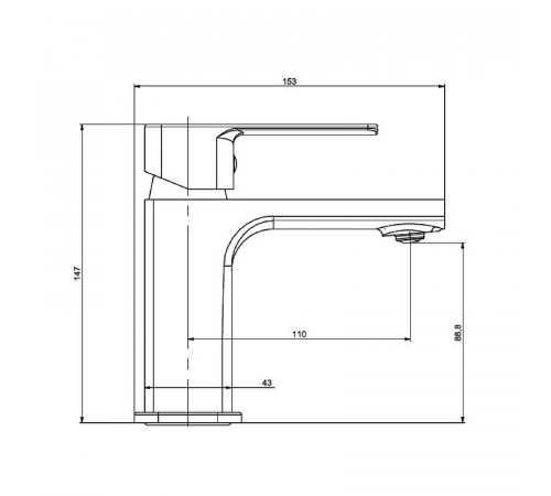 Смеситель для раковины Laparet Geo N3014902LPT Хром