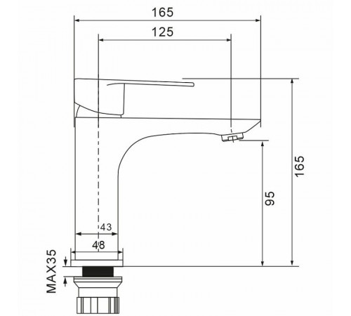 Смеситель для раковины WesnaArt Ray RAY11-210 Хром