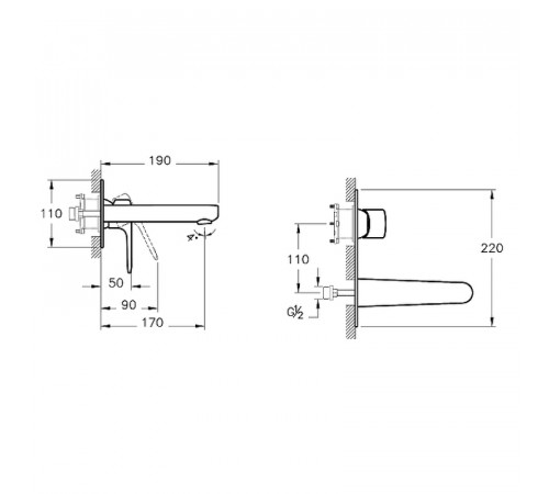 Смеситель для раковины Vitra Root Round A42721EXP Хром