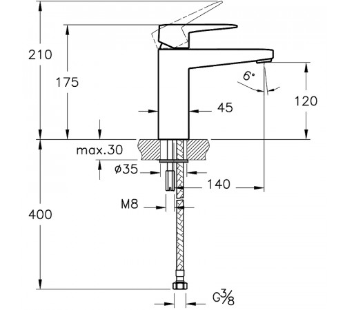 Смеситель для раковины Vitra Root Square A4273126EXP Медь