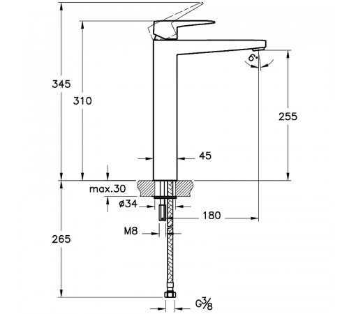 Смеситель для раковины Vitra Root Square A4273326EXP Медь