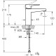 Смеситель для раковины Vitra Root Square A42731EXP Хром