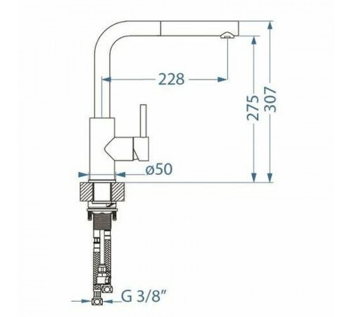 Смеситель для кухни Alveus Zeos P Monarch White Matt 1136506 Белый матовый