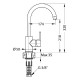 Смеситель для кухни Alveus Genesis Tonia G81 Concrete 1129051 Бетон