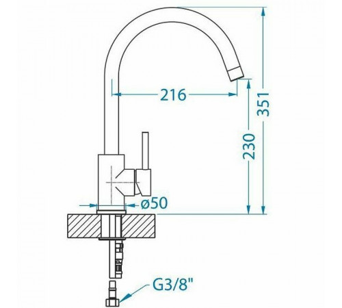 Смеситель для кухни Alveus Roxa G91 Carbon 1129039 Угольный