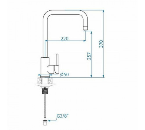 Смеситель для кухни Alveus Dual Sat 1139809 Сатинированная сталь