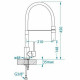 Смеситель для кухни Alveus Elia Chr 1129024 Хром Черный