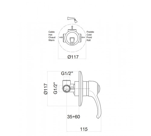 Смеситель для душа Fiore Jafar 47OO5130 Золото