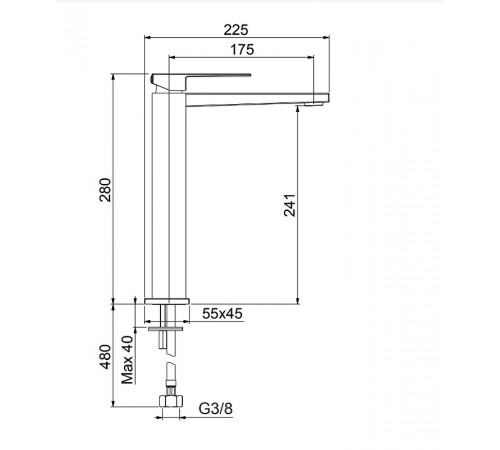 Смеситель для раковины Fiore Kube 100BB8518 Белый