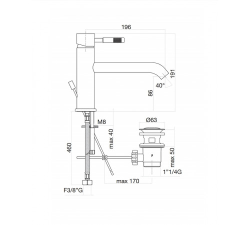 Смеситель для раковины Fiore Xenon 44CR5284 Хром