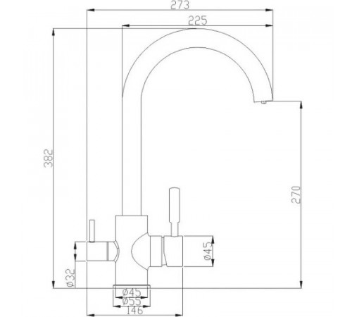 Смеситель для кухни ZorG Steel Hammer SH713CR Хром