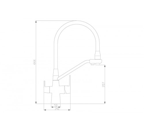 Смеситель для кухни ZorG Steel Hammer SH 903-6 SATIN Сатин Черный