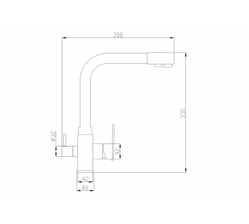 Смеситель для кухни ZorG Steel Hammer SH 805 BLACK BR Черный матовый Бронза