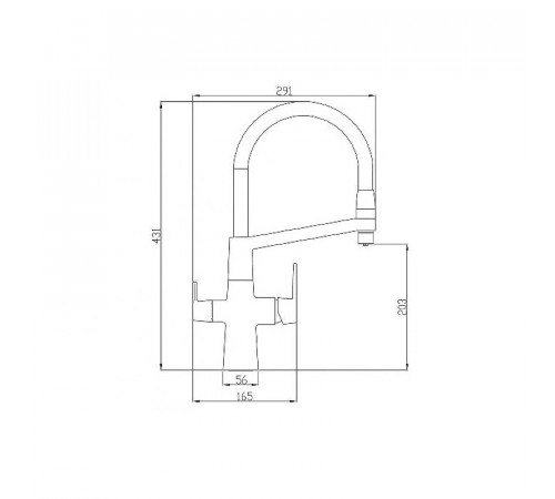 Смеситель для кухни ZorG Steel Hammer SH818-6CR Хром Черный