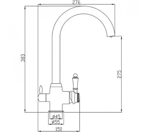 Смеситель для кухни ZorG Steel Hammer SH723CR Хром