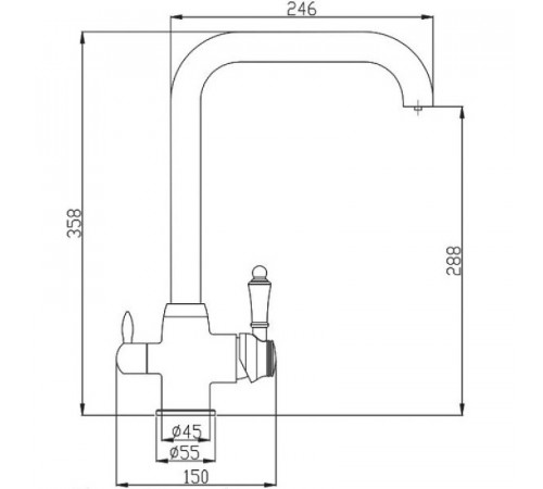 Смеситель для кухни ZorG Steel Hammer SH725INOX Сталь