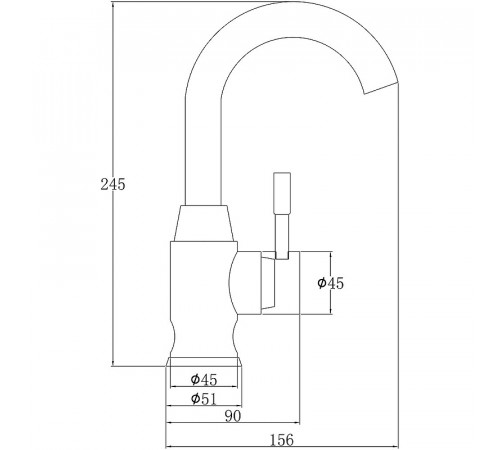 Смеситель для кухни ZorG Steel Hammer SH 6166 INOX Нержавеющая сталь